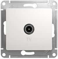 Розетка TV Коннектор без рамки Systeme Electric Glossa 1-м. белый картинка
